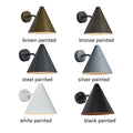 painted tratten wall light two enlighten color finish options