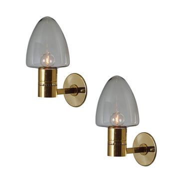 V3446 Pair of brass and glass V-220 wall lights by jakobsson.jpg