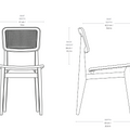 Marcel Gascoin 'C-Chair' Dining Chair for GUBI Dimensions.png