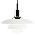Poul Henningsen 'PH '3½-3' Glass Pendant for Louis Poulsen Two Enlighten chrome 