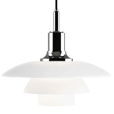 Poul Henningsen 'PH '3½-3' Glass Pendant for Louis Poulsen Two Enlighten chrome 