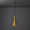 V3542 1970s Yellow Metal Diabolo Pendant Lamp Attributed to Stilnovo 3.jpg