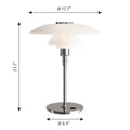 Poul Henningsen PH 4½ - 3½ Glass Table Lamp packshot Dimensions Louis Poulsen Two Enlighte