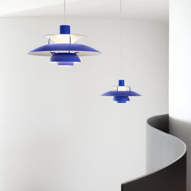 Poul Henningsen 'PH 5' Mini Pendant for Louis Poulsen Two enlighten monochrome blue 