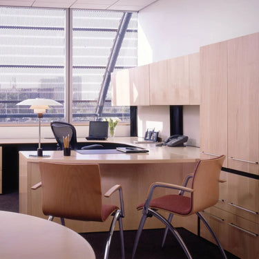 PH 4_3 Table White Chrome Lifestyle Lit 3 Louis Poulsen Two Enlighten .jpg