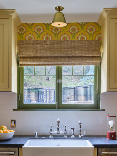 Tynell brass perforated light in kitchen