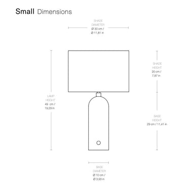 Space Copenhagen 'Gravity' Steel Table Lamp for Gubi Small Dimensions.jpg