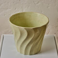 V3505 Midcentury Speckle Glazed Mint ceramic bauer planter Two Enlighten - May 21st 2025 -