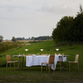 PH 2/1 portable  brass table lamp louis poulsen poul henningsen two enlighten outdoor dining lit lifestyle