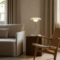 Poul Henningsen PH 2/11 Opal Glass Table Lamp Louis Poulsen Two Enlighten chrome lifestyle living room 