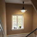Poul Henningsen PH 3/3 Pendant Lamp for Louis Poulsen Two Enlighten black shade hallway lifestyle