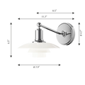 PH 2/1 wall light chrome louis poulsen poul henningsen two enlighten dimensions