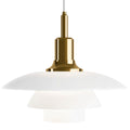 Poul Henningsen 'PH '3½-3' Glass Pendant for Louis Poulsen Two Enlighten brass packshot 