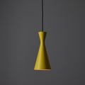 V3542 1970s Yellow Metal Diabolo Pendant Lamp Attributed to Stilnovo 8.jpg