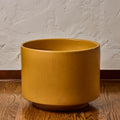 V3517Large 1970s Gainey Mustard Yellow Glazed Ceramic Planter