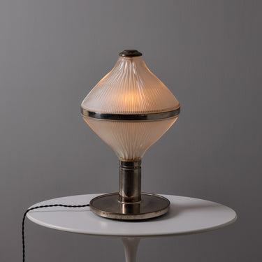 V3539 Large Studio B.B.P.R 'Polinnia' Glass and Chrome Table Lamp c. 1964 for Artemide 4.j