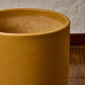 V3510- 1970s Gainey Mustard Ceramic PlanterTwo Enlighten - May 21st 2025 - 160 - Under 3.5