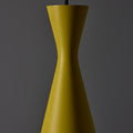 V3542 1970s Yellow Metal Diabolo Pendant Lamp Attributed to Stilnovo 21.jpg