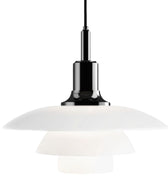 Poul Henningsen 'PH '3½-3' Glass Pendant for Louis Poulsen Two Enlighten black 
