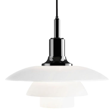Poul Henningsen 'PH '3½-3' Glass Pendant for Louis Poulsen Two Enlighten black 