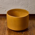 V3517Large 1970s Gainey Mustard Yellow Glazed Ceramic Planter