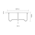 Jacques Adnet 'Circulaire' Glass and Leather Coffee Table for GUBI dimensions 70cm.jpg
