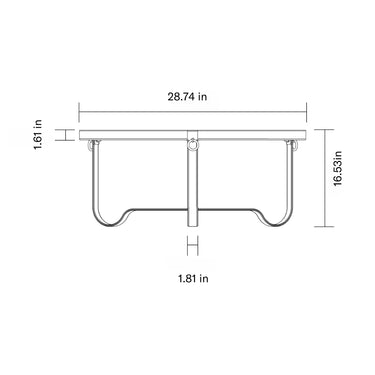 Jacques Adnet 'Circulaire' Glass and Leather Coffee Table for GUBI dimensions 70cm.jpg