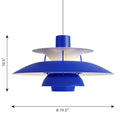 Poul Henningsen 'PH 5' Monochrome Pendant for Louis Poulsen two enlighten  PH5 Monochrome Blue dimensions.jpg