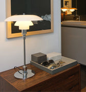 Poul Henningsen 'PH 3½-2½' Glass Table Lamp for Louis Poulsen Two Enlighten chrome lifestyle