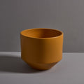 V3551 1970s Gainey Mustard Ceramic Planter 12.6_ 3.jpg