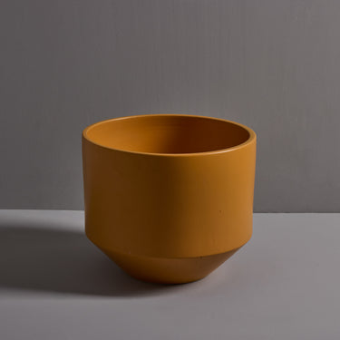 V3551 1970s Gainey Mustard Ceramic Planter 12.6_ 3.jpg