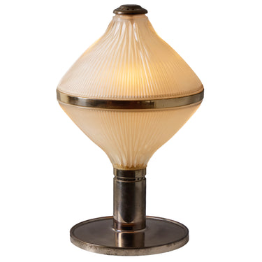 V3539 Large Studio B.B.P.R 'Polinnia' Glass and Chrome Table Lamp c. 1964 for Artemide cov