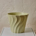 V3505 Midcentury Speckle Glazed Mint ceramic bauer planter Two Enlighten - May 21st 2025 -