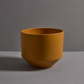 V3551 1970s Gainey Mustard Ceramic Planter 12.6_ 9.jpg