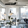 PH 3.5_3 Metal Pendant White Aluminum Copper Louis Poulsen lifestyle lit Two Enighten.jpg