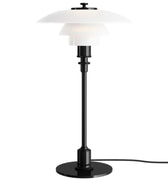 Poul Henningsen PH 2/11 Opal Glass Table Lamp Louis Poulsen Two Enlighten black hero
