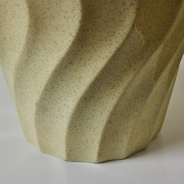 V3505 Midcentury Speckle Glazed Mint ceramic bauer planter Two Enlighten - May 21st 2025 -