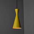 V3542 1970s Yellow Metal Diabolo Pendant Lamp Attributed to Stilnovo 12.jpg