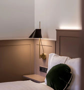 GamFratesi 'Yuh' Wall Lamp for Louis Poulsen Two enlighten lifestyle lifestyle bedside black and brass