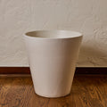 V3522 Set of 3 1970s White Conical Gainey Planters in the Manner of LaGardo Tackett Two En