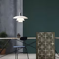 Poul Henningsen 'PH '3½-3' Glass Pendant for Louis Poulsen Two Enlighten  chrome lifestyle desk 