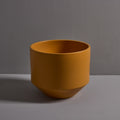 V3551 1970s Gainey Mustard Ceramic Planter 12.6_ 4.jpg