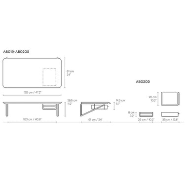 AB019 Wall desk dimensions with drawer component .jpg