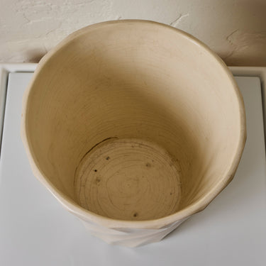 V3506 Midcentury White Glazed ceramic bauer planter Two Enlighten - May 21st 2025 - 065 - 