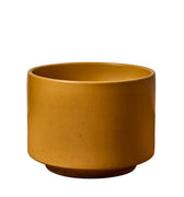 V3517Large 1970s Gainey Mustard Yellow Glazed Ceramic Planter