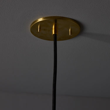 V3542 1970s Yellow Metal Diabolo Pendant Lamp Attributed to Stilnovo 15.jpg