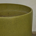 V3518 Monumental 1960s Gainey Olive Green Speckle Glazed Ceramic Planter
