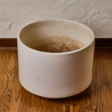 V3521 1960s Architectural Pottery White Ceramic Planter Attributed to Lagardo TackettTwo E