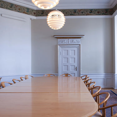 Monumental Poul Henningsen 'PH Louvre' Suspension Lamp for Louis Poulsen Two Enlighten lifestyle board room .jpg