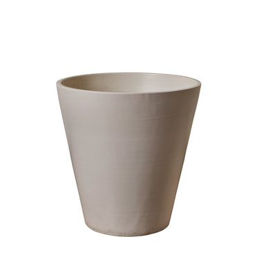V3522 Set of 3 1970s White Conical Gainey Planters in the Manner of LaGardo Tackett Two En